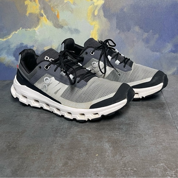 On Cloudvista Women's Black & White Trail Running Shoes Size 7 - Picture 2 of 16